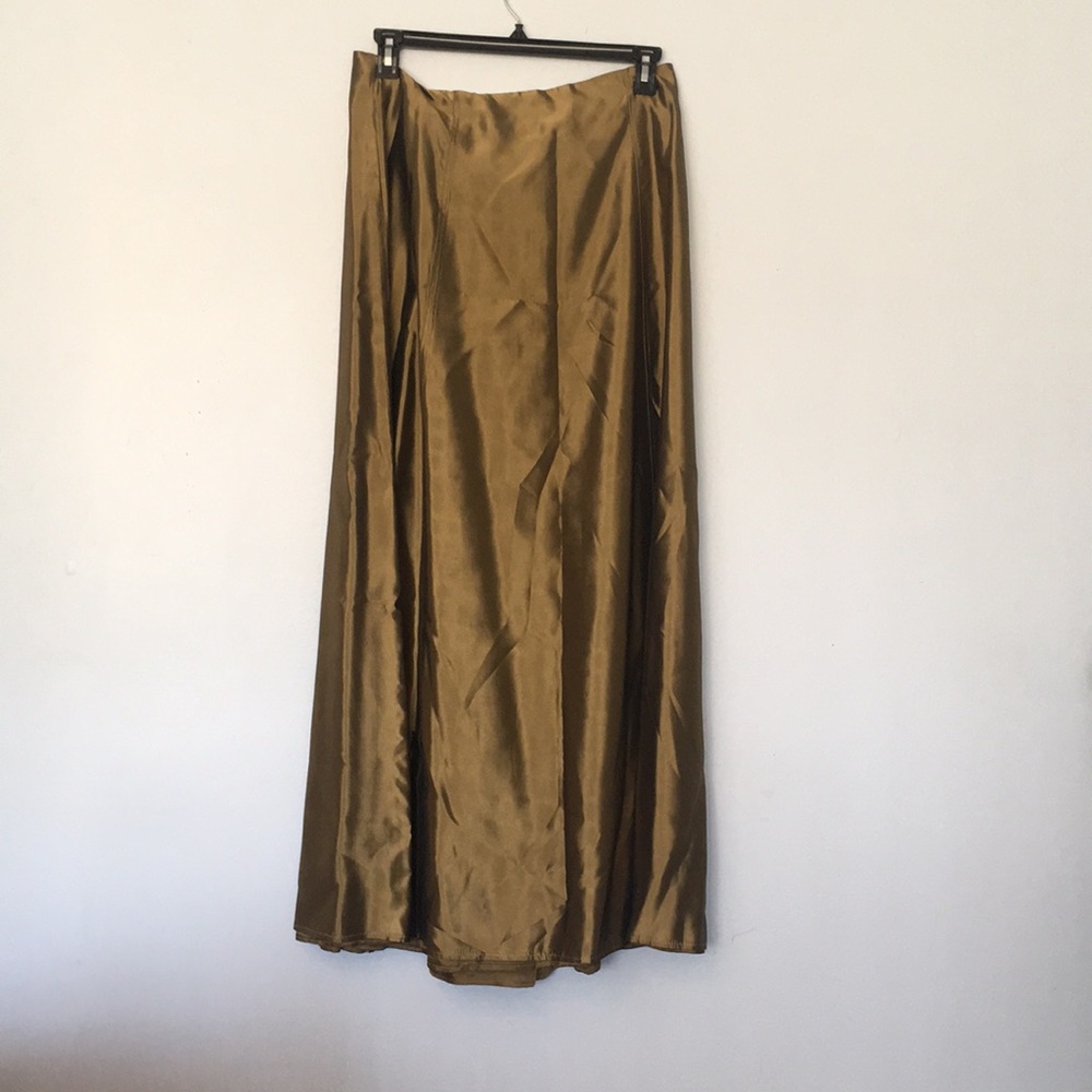JS Collection green metallic like skirt